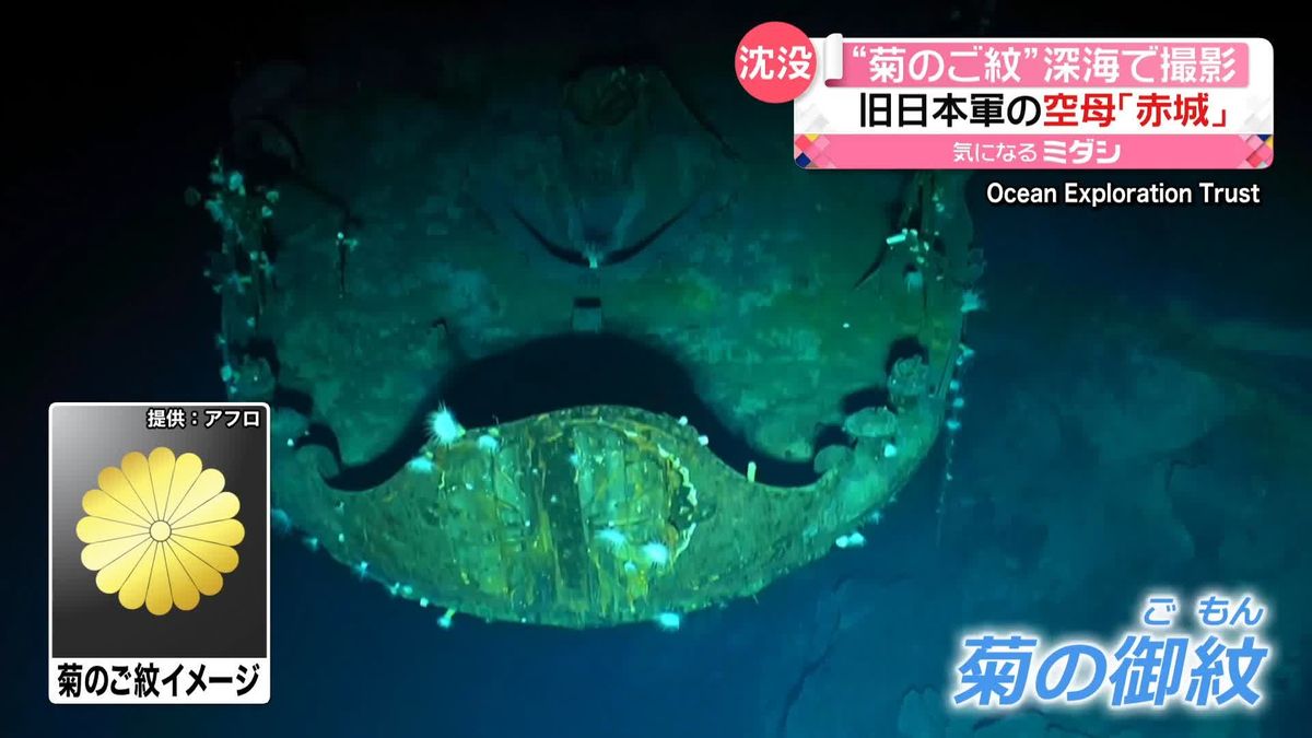 旧日本海軍の空母「赤城」　5000メートル超える海底で撮影　沈没以来81年ぶり