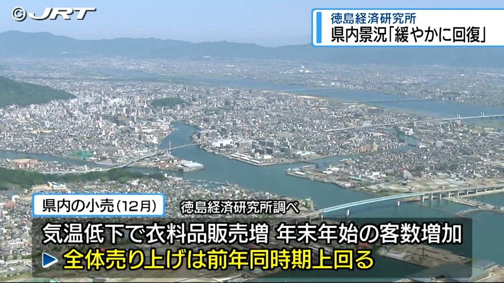 最近の県内景況は、個人消費が堅調に推移し「緩やかに回復」徳島経済研究所【徳島】