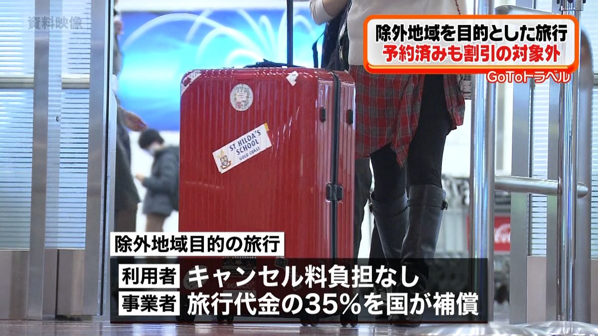 キャンセル旅行代３５％　国が事業者に補償