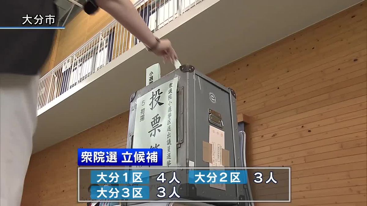 衆院選の投票日　大分県内の午前11時現在の推定投票率は前回を下回る　