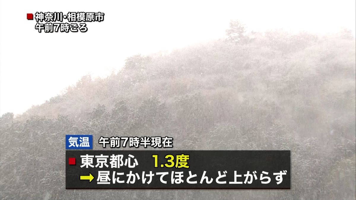 関東甲信の各地で記録的に早い初雪　積雪も