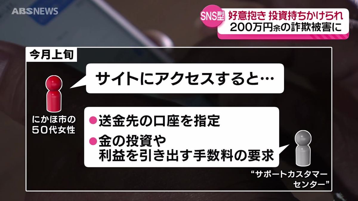 好意を抱かせ「一緒に利益を得ていきましょう」…にかほ市の女性　200万円余りをだまし取られる