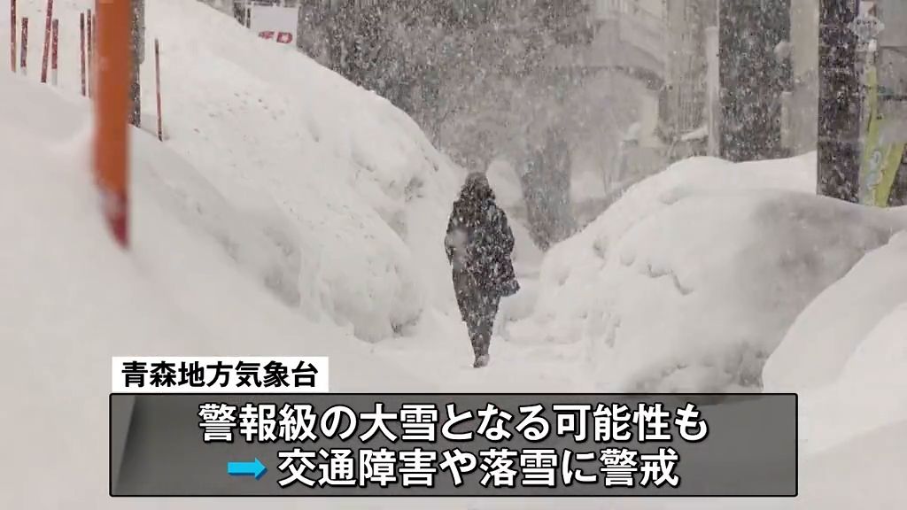 平地で50センチの降雪量予報　あす朝にかけて津軽と三八上北で大雪か