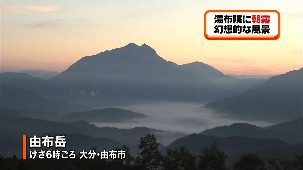 幻想的な風景…朝霧に包まれる湯布院