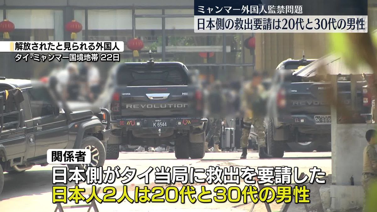 日本側がタイ当局に救出要請したのは20代と30代の男性　ミャンマー国境地帯に監禁