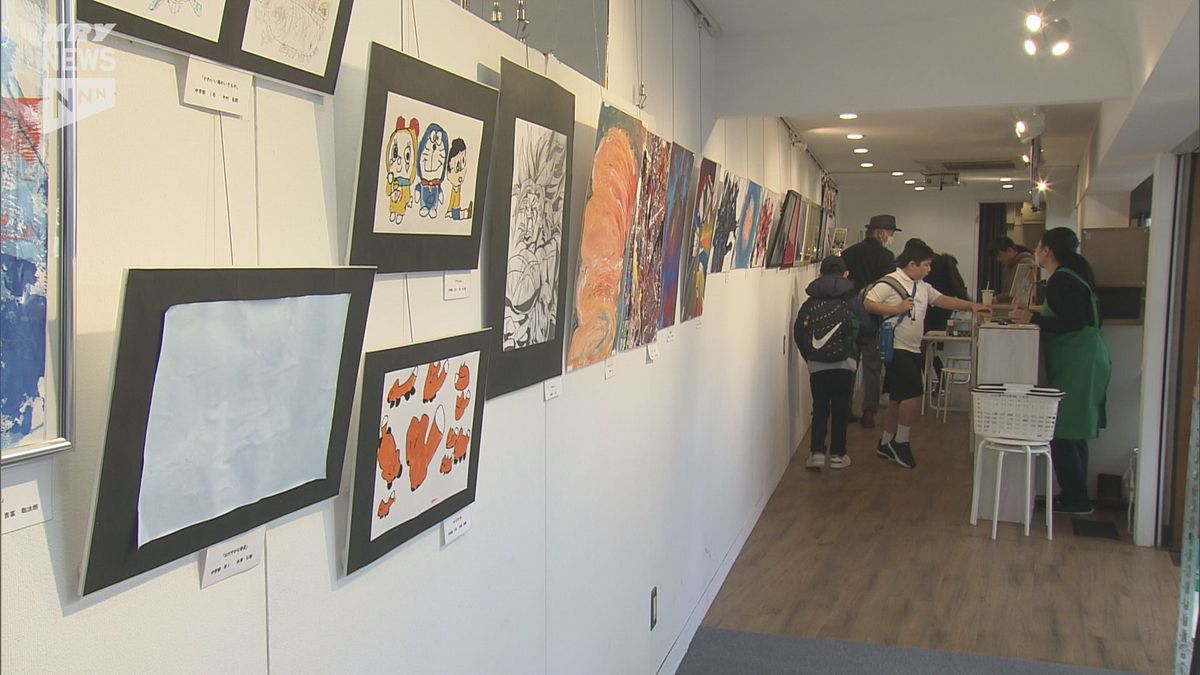 総合支援学校の児童・生徒の作品を展示「みんなの展覧会」　山口市中心商店街のギャラリー「新町くるくる」で23日まで開催中