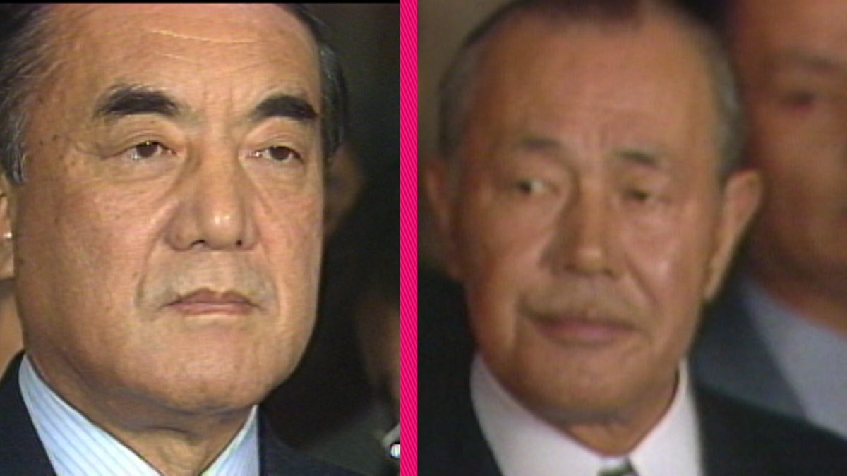 1983年当時の中曽根康弘首相と田中角栄元首相