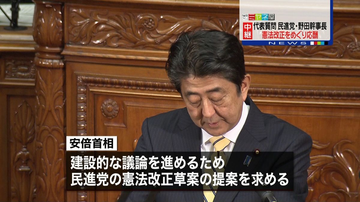 憲法改正草案「撤回を」民進党・野田幹事長