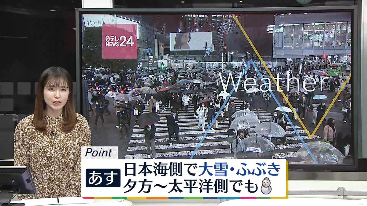 【天気】都心でも冷たい雨や雪の可能性も…折りたたみ傘を持ってお出かけを