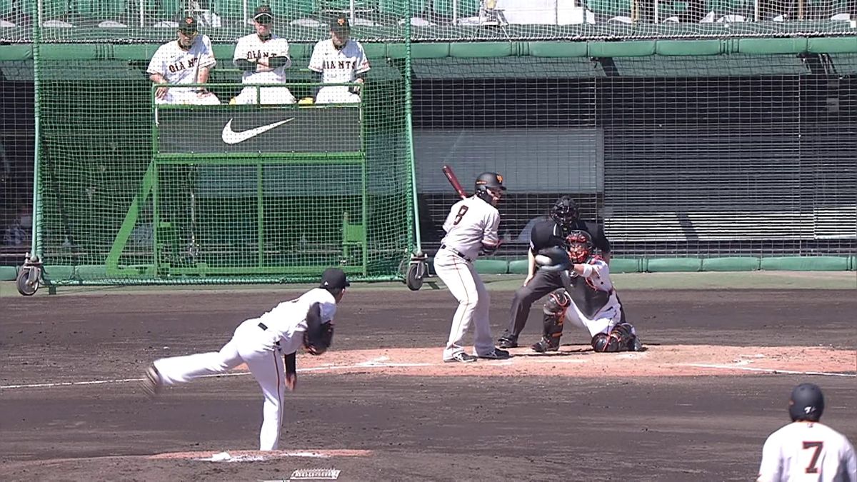 シロキボールで丸佳浩選手から奪三振(画像:日テレジータス)