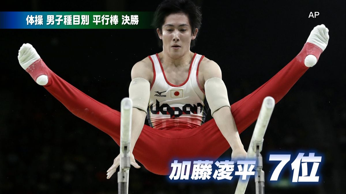 体操・平行棒で加藤凌平選手が７位入賞