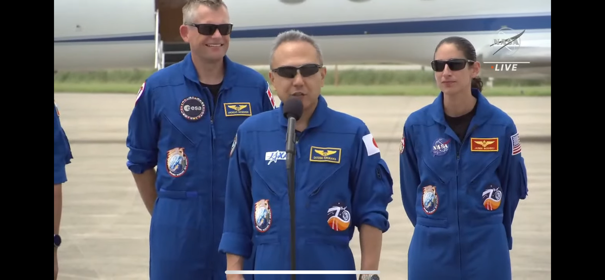 2回目の宇宙飛行へ…古川飛行士「地球の生活をより良く…。若田飛行士からのバトンをしっかりつなぎたい」意気込み語る