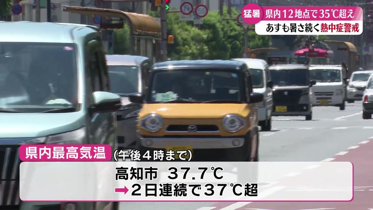 高知市で37.7度！猛烈な暑さは31日も続く見込み 熱中症に十分警戒を【高知】