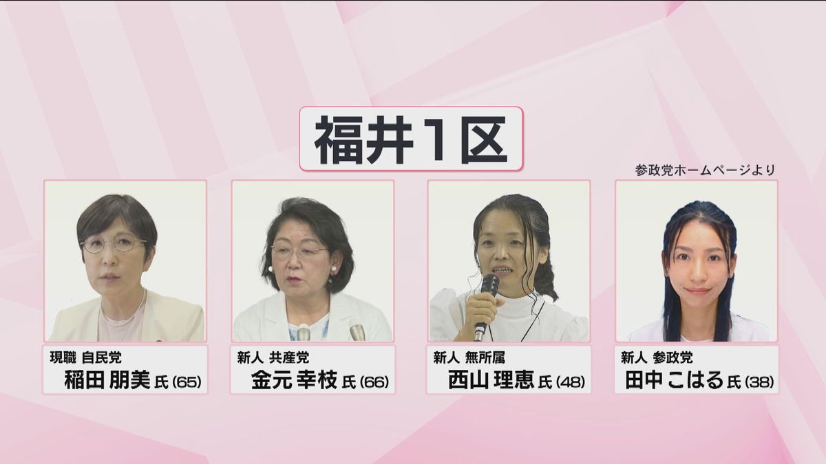 “消費税廃止を”無所属・西山氏　“食料自給率改善を”参政党・田中氏　衆院選福井1区に女性2人が出馬会見