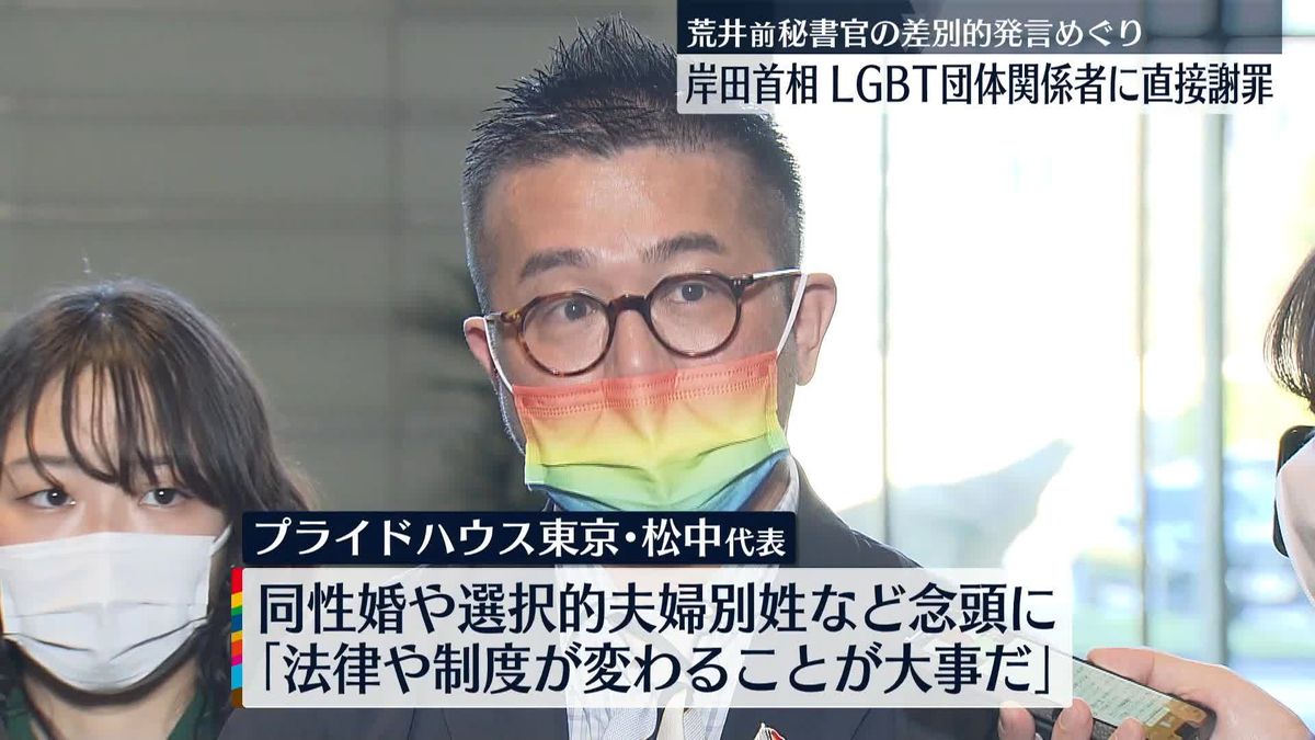 岸田首相、LGBT団体関係者に前秘書官発言を直接謝罪「極めて不適切なもの…心からお詫びを」