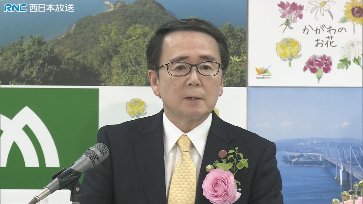 道路陥没事故受け　「下水道監視徹底を」　香川県知事