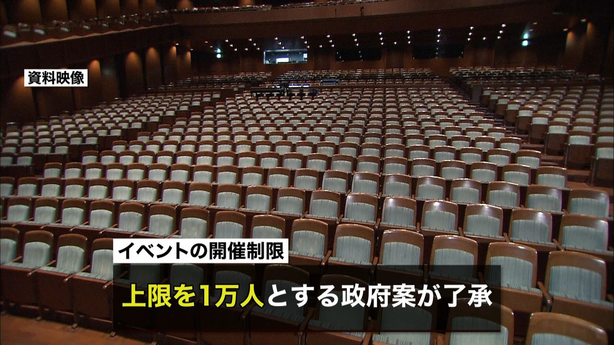 分科会“イベント上限１万人”政府案を了承