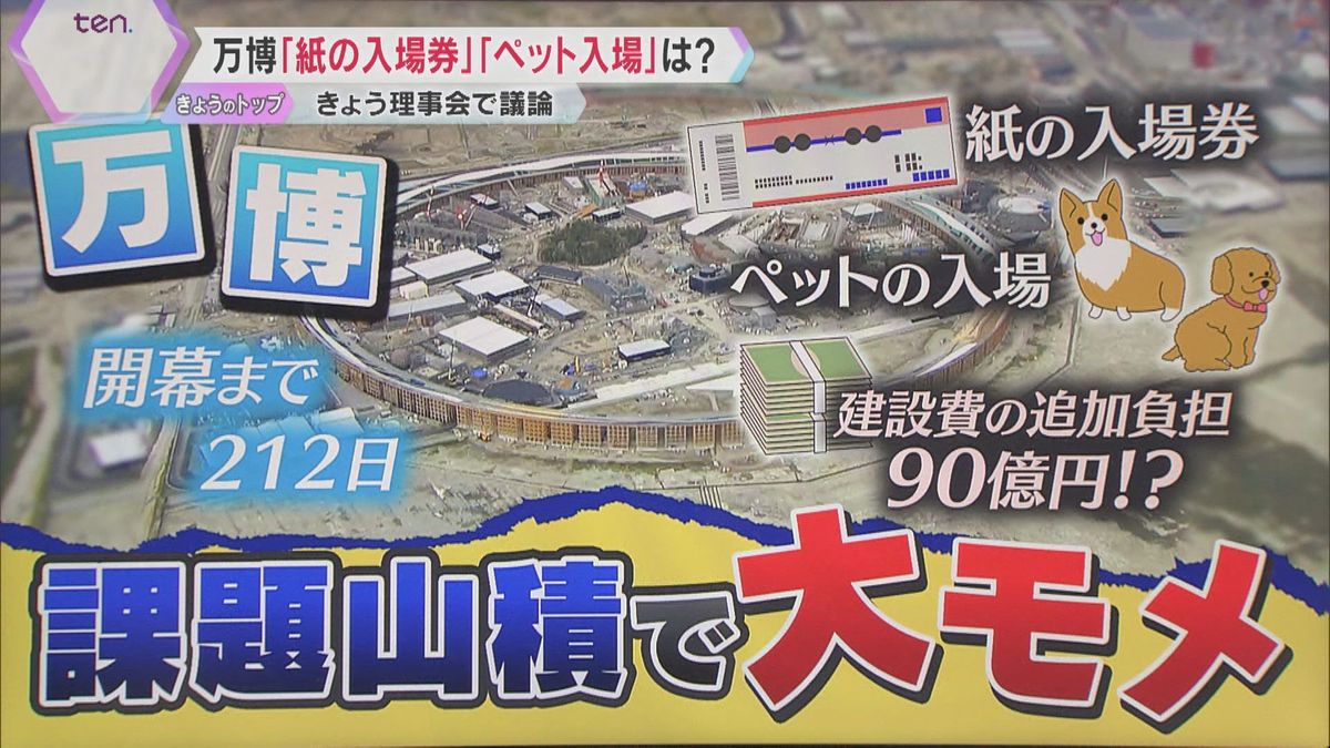 【大モメ】万博まで7か月も課題山積…3つの懸案「紙の入場券」「ペットの入場」「建設費の追加負担」