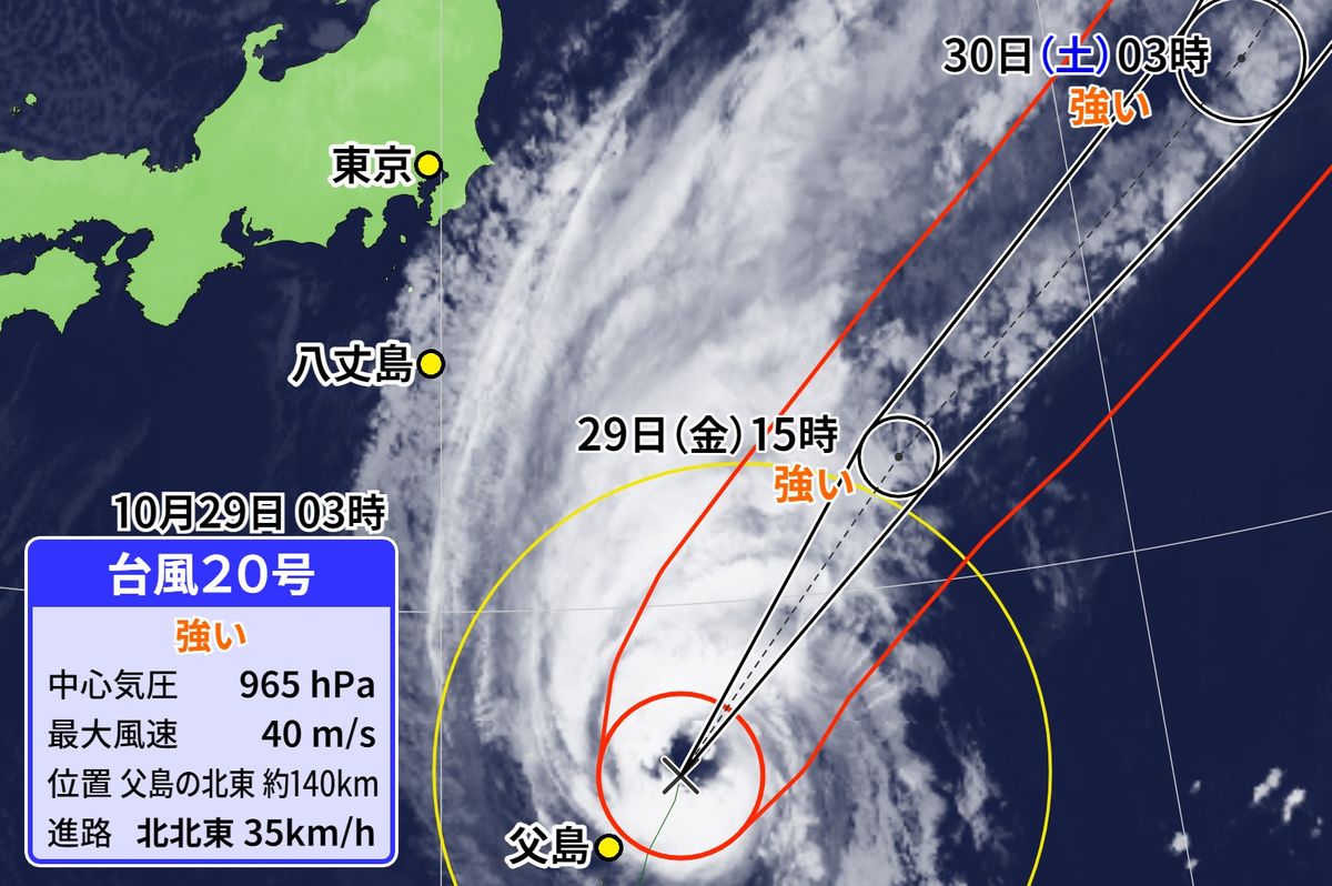 台風２０号　最新情報（２９日午前３時）