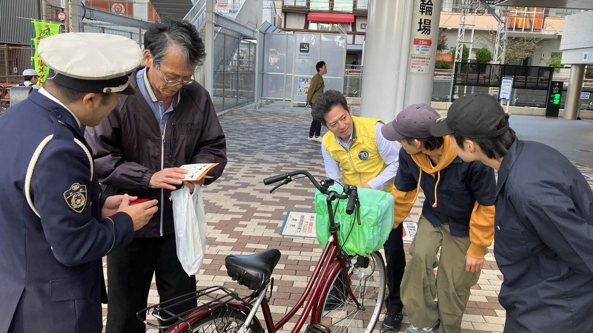 自転車事故の死者数が“全国ワースト”　整備不良による事故の防止に向け無料点検、反射材を配布　大阪