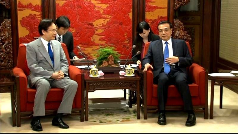 異例の厚遇　谷内氏、中国・李首相と会談