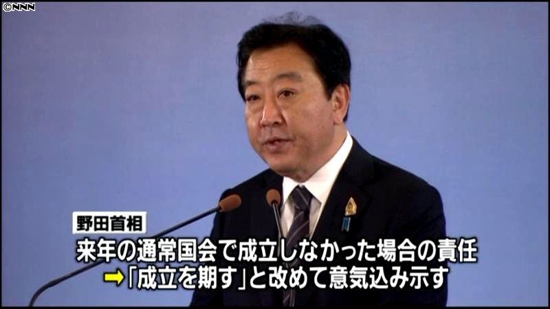 消費増税法案、通常国会で成立目指す～首相