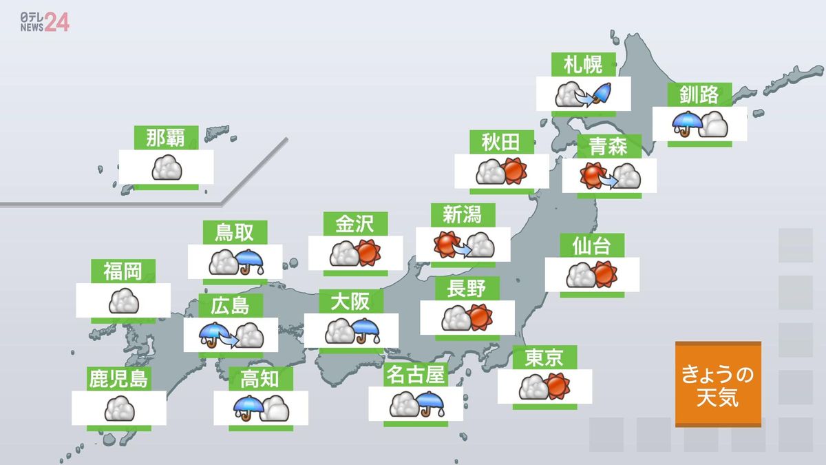 【天気】関東～東北で局地的に雨雲発達…天気急変に注意