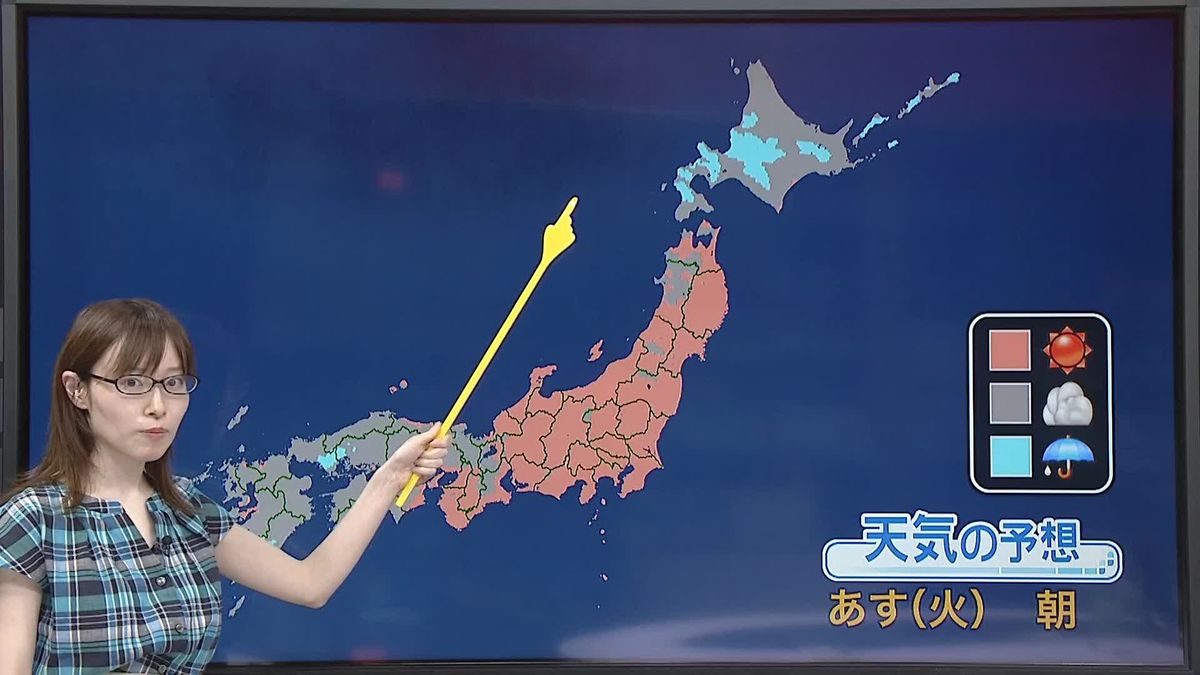 【天気】東北から沖縄の広い範囲で晴れ　西日本では午後は夕立に注意　猛暑日が続出