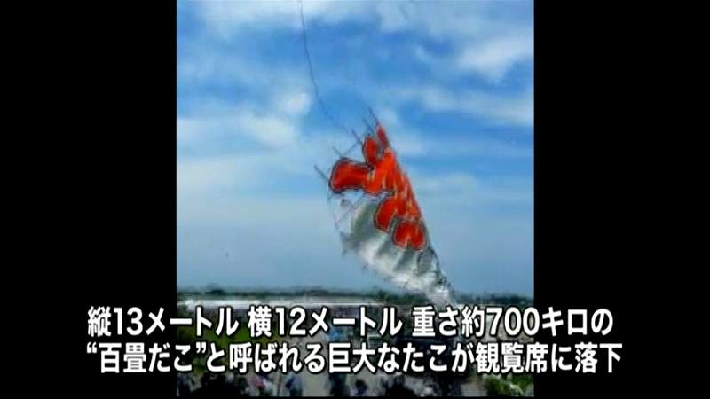 重さ７００キロ…大凧落下、４人けが　滋賀