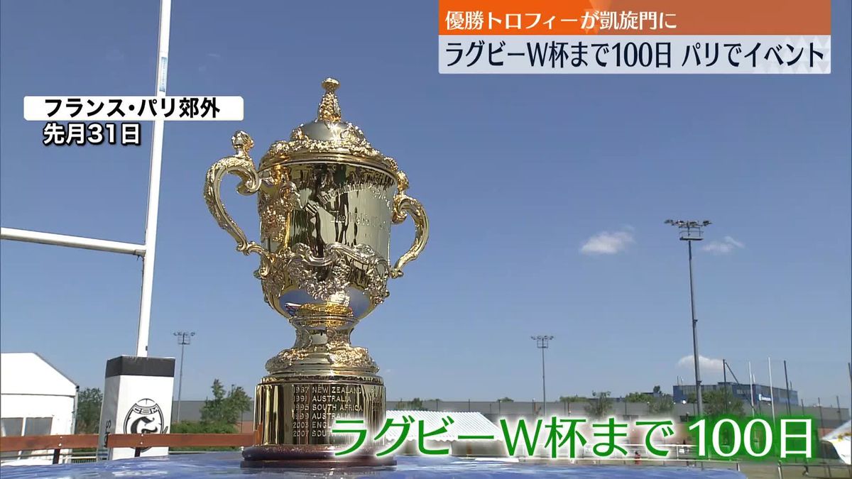 仏ラグビーW杯まで100日　優勝トロフィーがパリ凱旋門に　前回優勝・南ア元代表「日本代表は準決勝に進む可能性も」