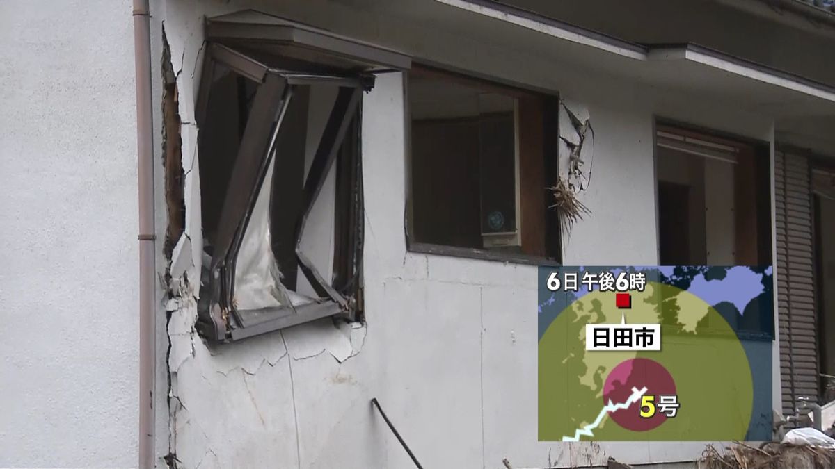 台風５号　日田市で１４８０世帯に避難指示