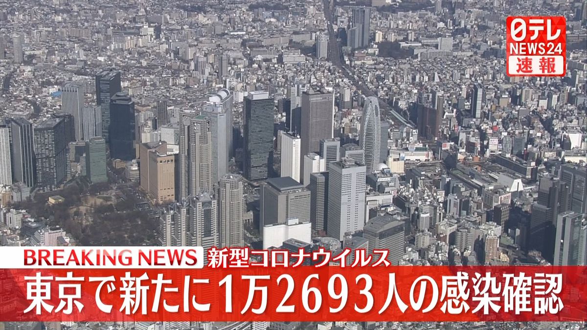 東京で新たに1万2693人の感染確認　新型コロナ
