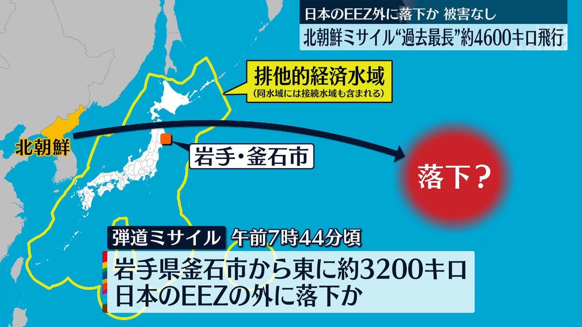 浜田防衛相「飛距離は過去最長だと考えられる」北朝鮮弾道ミサイル
