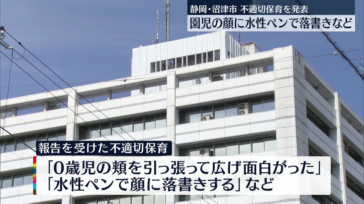 「園児の顔に水性ペンで落書き」など…沼津市で不適切保育