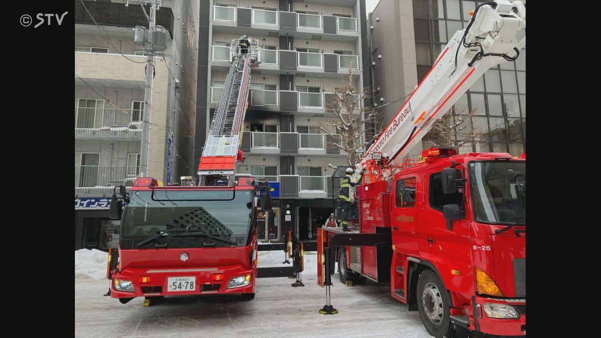 【速報】札幌市中央区の高層マンションで火災 男性1人搬送も意識あり