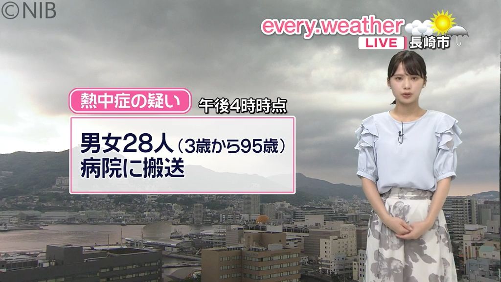 【天気】5日も厳しい暑さ 「男女28人が熱中症」6日 “大気不安定” 変わりやすい天気《長崎》