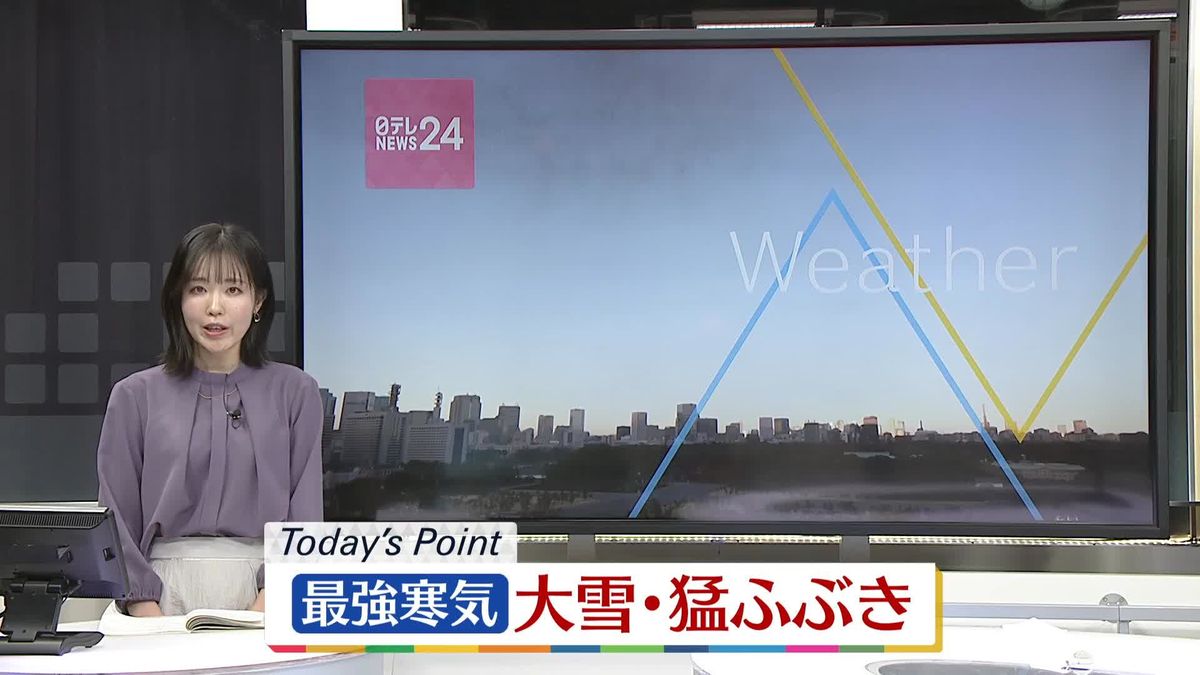 【天気】北日本や日本海側で大雪や猛ふぶきの見込み　四国や九州平地でも雪に