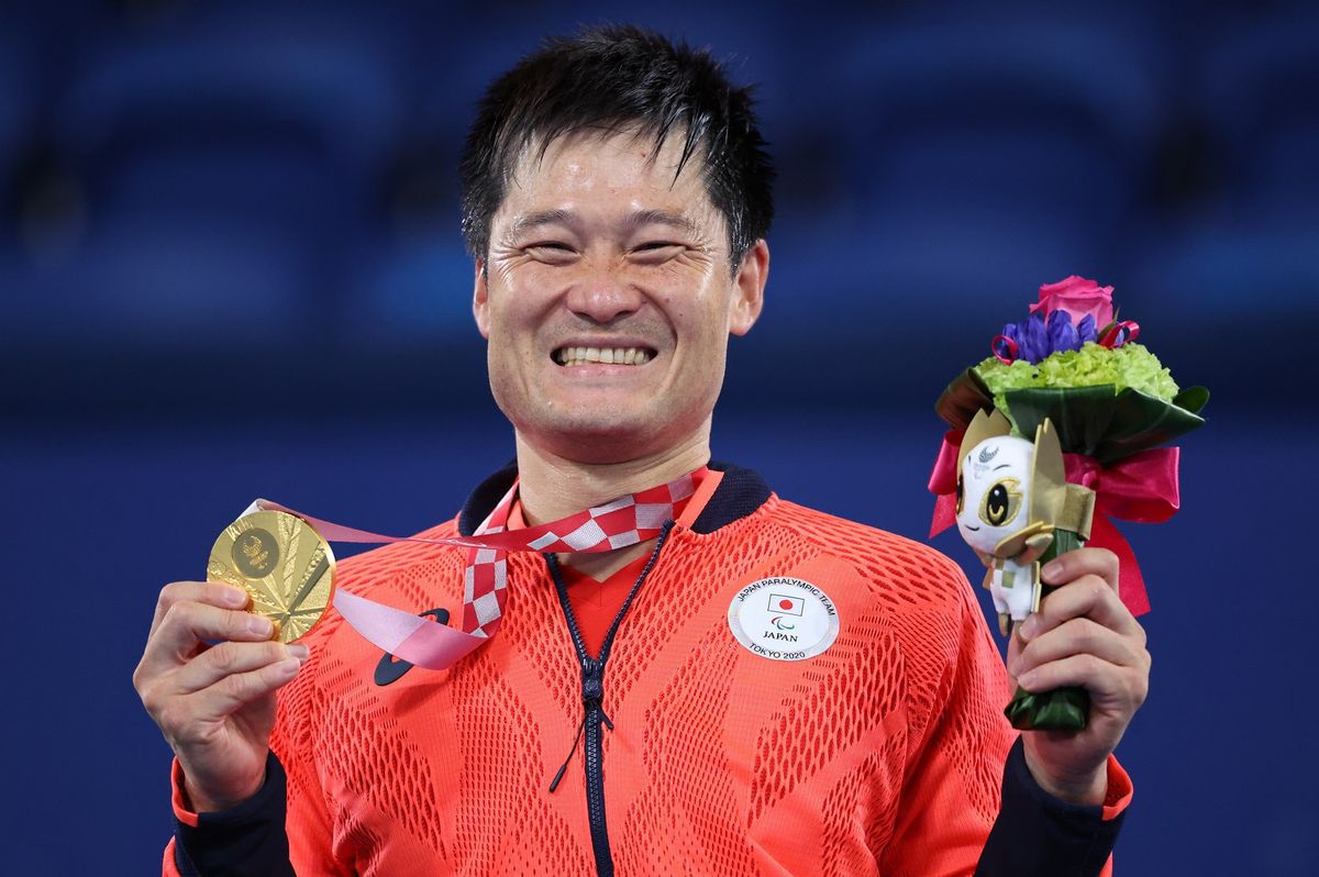 東京パラリンピックで金メダルを獲得した国枝選手（写真：ロイター/アフロ）