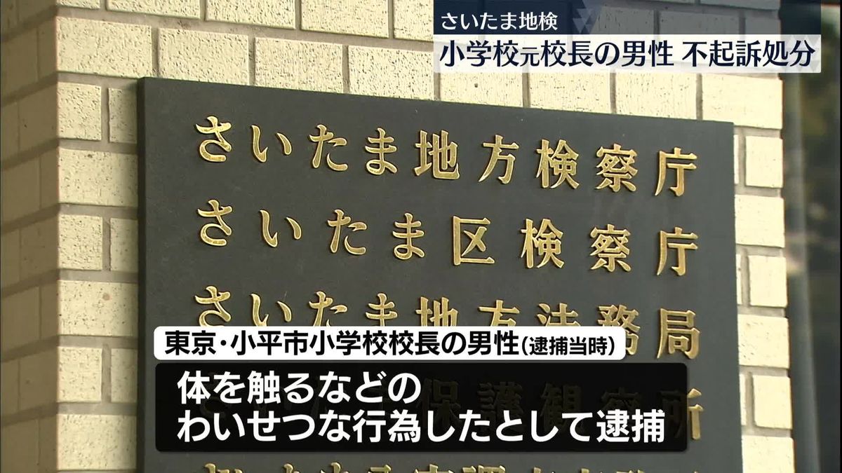 小学校元校長の男性を不起訴処分　さいたま地検