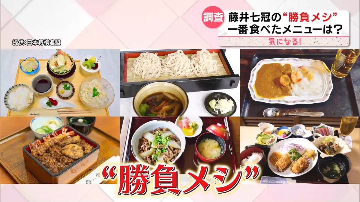 藤井聡太七冠　“勝負メシ”のヒミツ　1年で最も食べたメニューは？