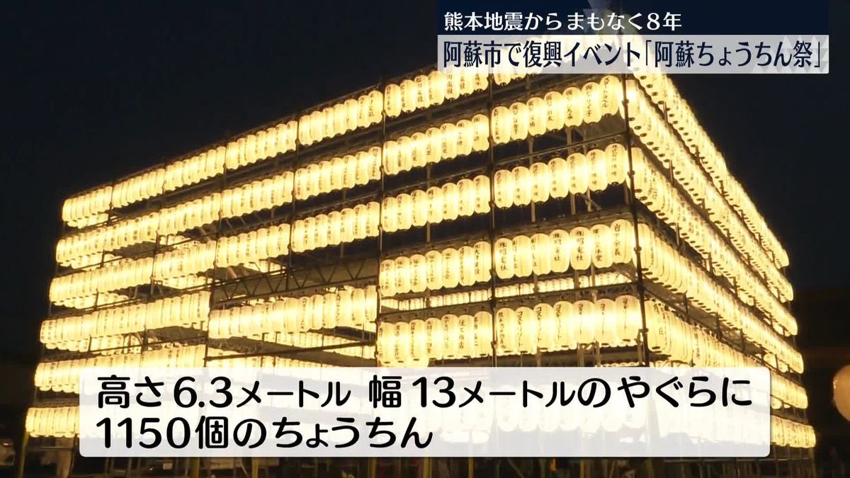 熊本地震からまもなく8年　阿蘇神社で復興イベント「阿蘇ちょうちん祭」