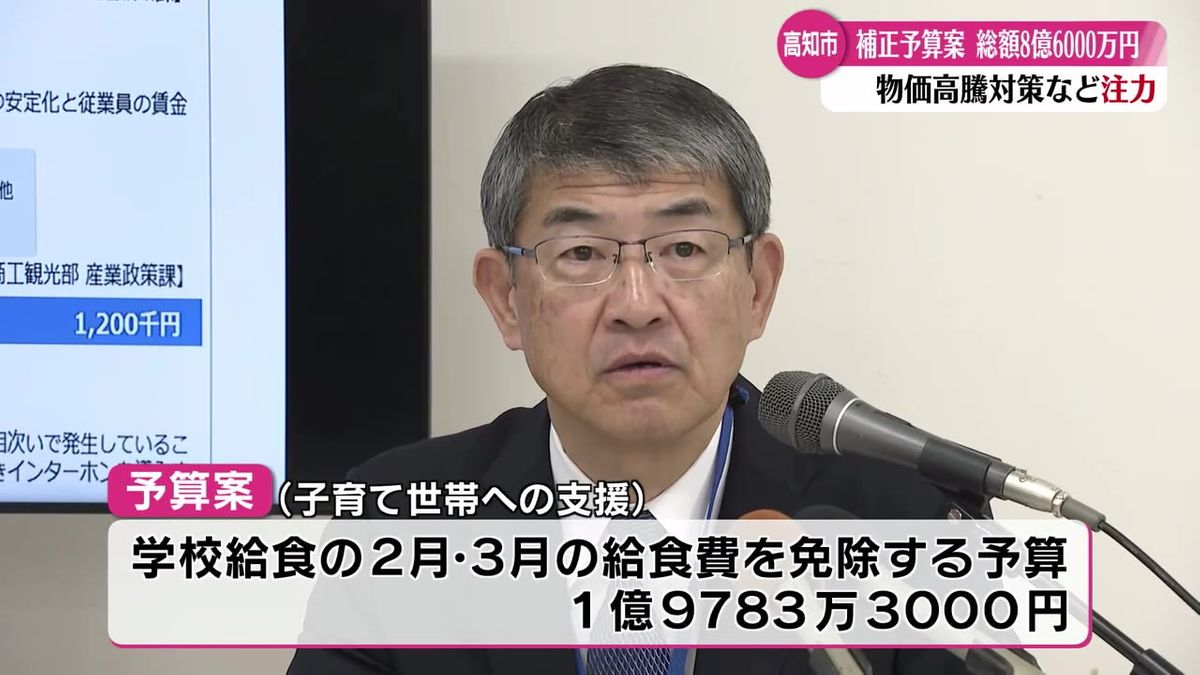 高知市の1月補正予算案 物価高騰への緊急支援・安全安心なまちづくりを目指す【高知】