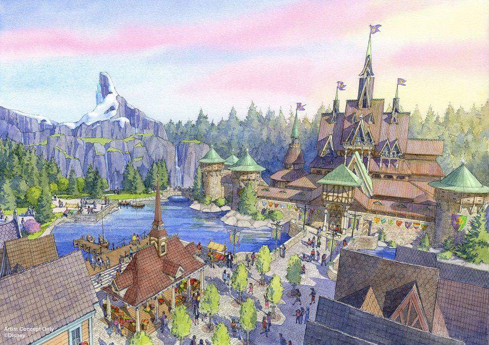 “アナと雪の女王”をテーマにした新エリア『フローズンキングダム』イメージ　(C)Disney