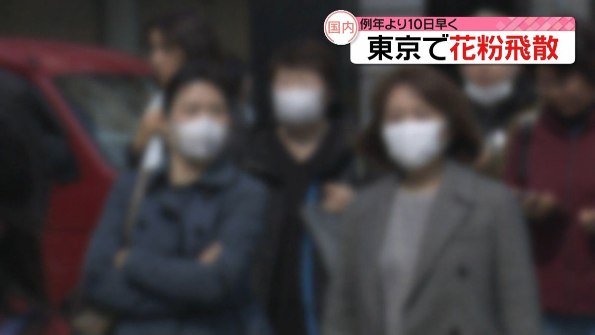 例年より１０日早く…東京で“花粉飛散”