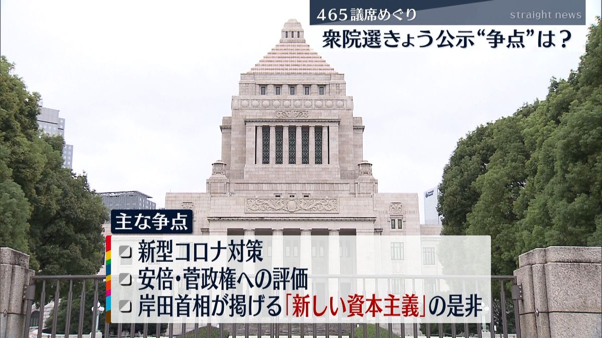 衆院選公示　与野党激しい争いも…争点は？