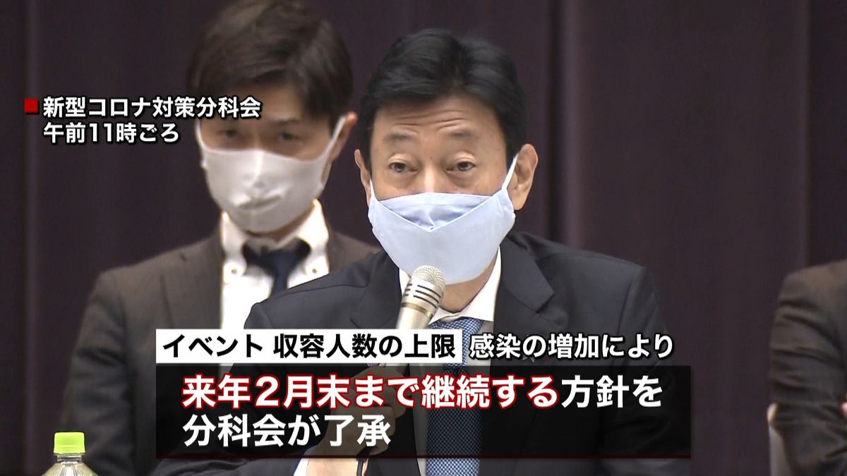 イベント開催制限　来年２月末まで延長へ