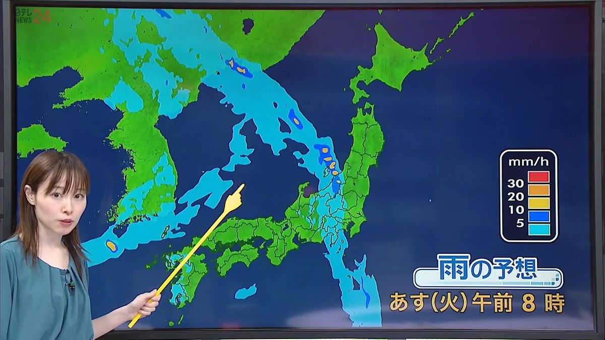 【天気】日本海側ほど雨が降りやすく、所々で雷雨になる見込み　関東など太平洋側も雲が多く、にわか雨や雷雨のおそれ
