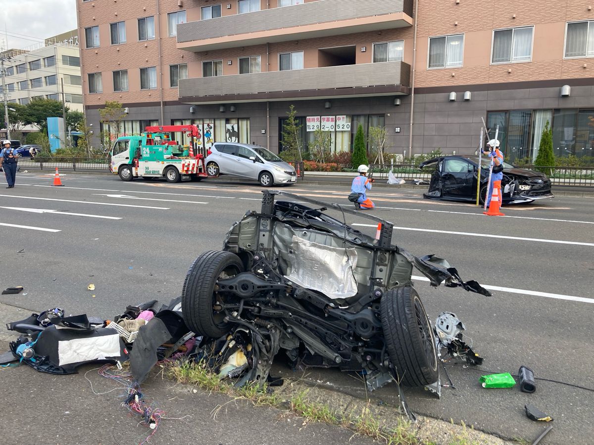 【乗用車大破】 運転手の男を現行犯逮捕、酒に酔った状態で運転か 県道8号線・利府街道〈仙台〉