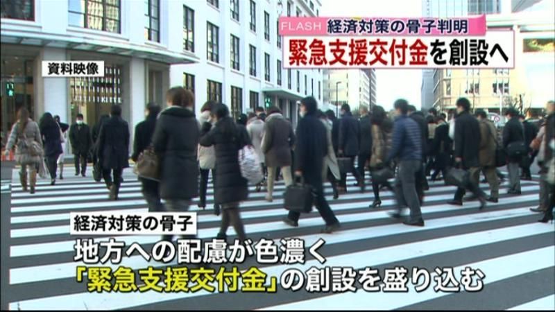 経済対策の骨子判明　緊急支援交付金創設へ