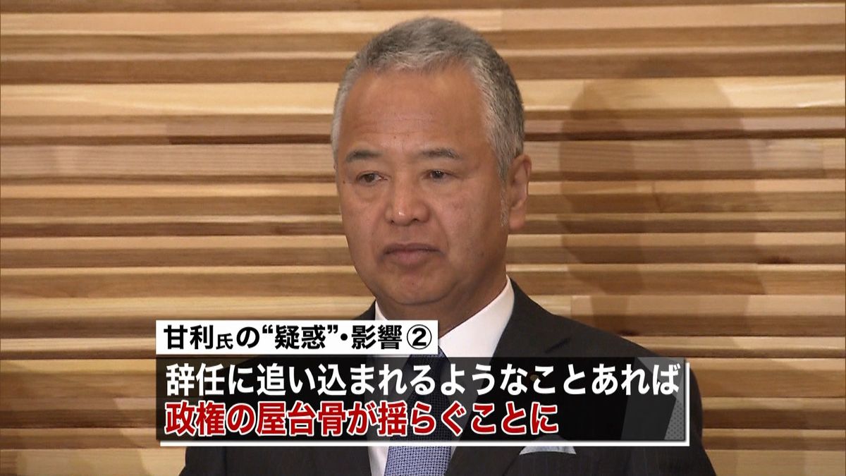 甘利大臣に“疑惑”安倍政権への影響は？